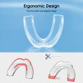 【The-Best】 New HEGRU 4PC Orthodontic Brace Teeth Guard Night Mouth Guard Dental Night Guard Dental Cover Teeth Retainer Tray for Teeth Grinding Clenching Bruxim noring Kid Adult.