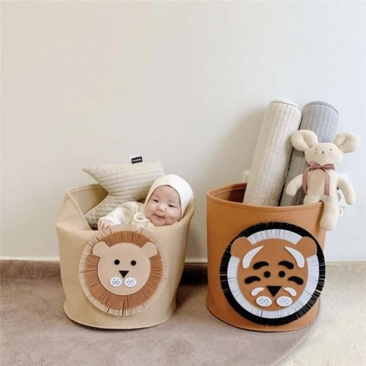 Tiktok%20ins%20Cartoon%20Baby%20Toy%20Bucket%20Felt%20Bag%20Washable%20Dirty%20Clothes%20Storage%20Basket%20-%20Image%202