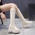below the Knee Boots Women2022New Boots Dr. Martens Boots Thick Bottom Height Increasing Insole Small Tall Knight Boots. 