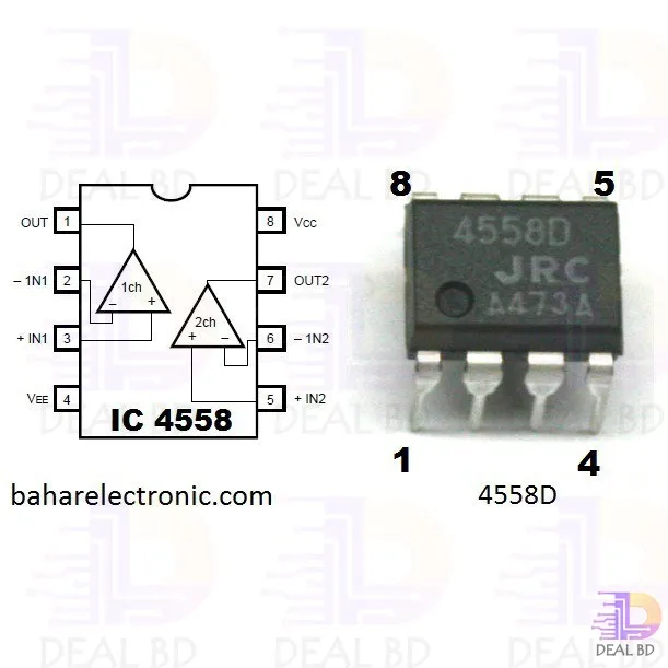 3Pcs-Chinese%20DIP%20OPAMP%20Integrated%20Circuit%204558%204558D%20JRC4558%20JRC4558D%20Operational%20Amplifier%20Chip%20IC%20Dual%20Audio%20High%20Gain%208Pin%20DIP%20Electrical%20Circuitry%20&%20Parts%20-%20Image%205