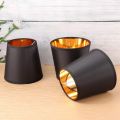 Clip-on Fitter Lamp Shades-12 x Clip On Lamp Shade-Black& inner gold.