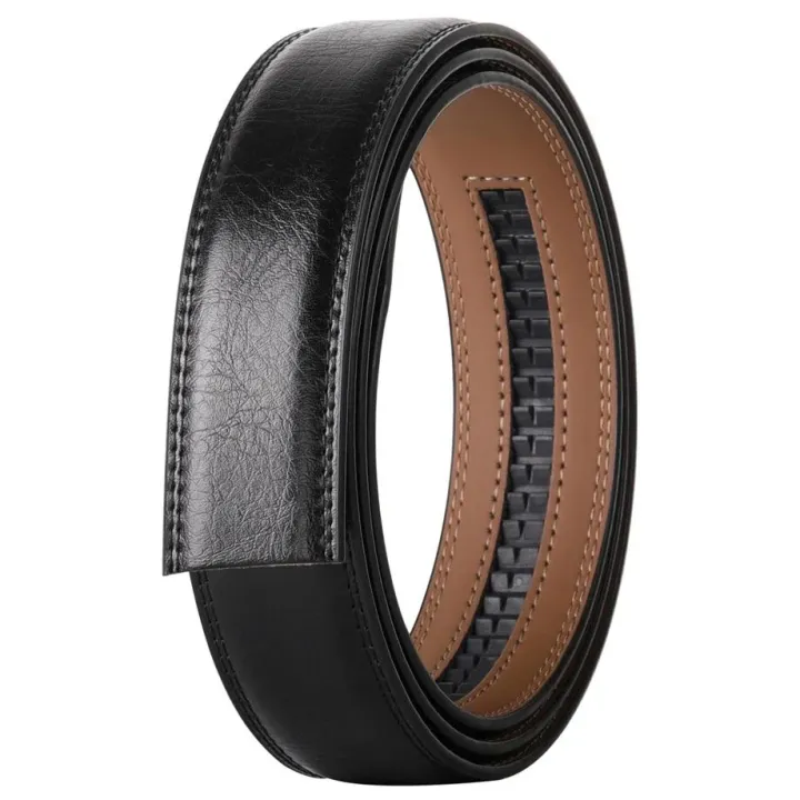No%20Buckle%203.5cm%20Width%20Cowskin%20Genuine%20Leather%20Belt%20Men%20Without%20Automatic%20Buckle%20Strap%20Male%20Black%20Brown%20Blue%20Gray%20White%20B509%20Wearhouse%20-%20Image%202