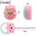 Coodio Silicone Case Lanyard Protection Cover Compatible For Tamagotchi Pix Virtual Pet Game Machine Accessories.