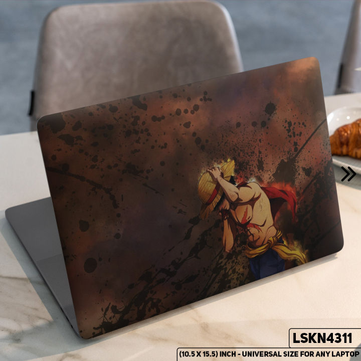 One Piece Manga Series Monkey D. Luffy Straw Hat Laptop Skin Stickers Vinyl Waterproof Removable Laptop Sticker For Any Kind Laptop - (10.5X15.5 Inch)) - LSKN4311 - Zoom Decor
