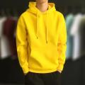 Trendsetter - Fashion Innovator - Custom Experience - Yellow Non Zipper Fleece Hoodie For Men - Couture - High-end - Well Inspired & Crafted.