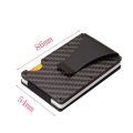 New Design Carbon Fiber Credit Card Holder Wallet Minimalist Rfid Blocking Slim Metal Cardholder Anti Protect Clip for Men.