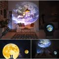 3D Moon Earth Night Light Projector Kids Cute Bedroom Background Wall Decor Projectors USB Plug Car Roof Decor Atmosphere Lamp. 