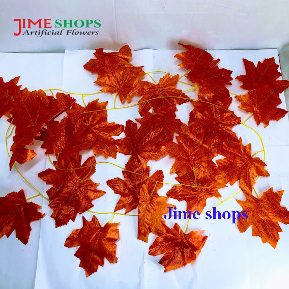 1%20pcs%20Artificial%20Ivy%20Red%20Maple%20Plastic%20Fake%20Leaves%20Garland%20Home%20Garden%20Decoration%207ft%20long%20-%20Image%204