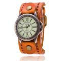 Popular Leather Men's Watches Vintage Roman Watches Ladies Quartz Watches.