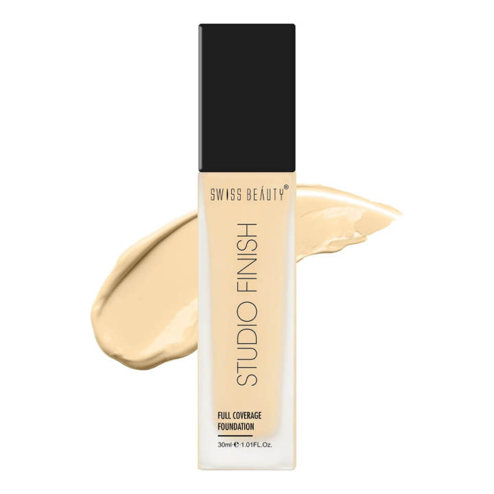 Swiss Beauty Studio Finish Fully Coverage Foundation - 30ml [02 Ivory Fair]