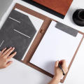 Document Storage Business Leather Official Document Magnetic Buckle Folder Multi-function Folder Sales Manager Folder Contract Signing.
