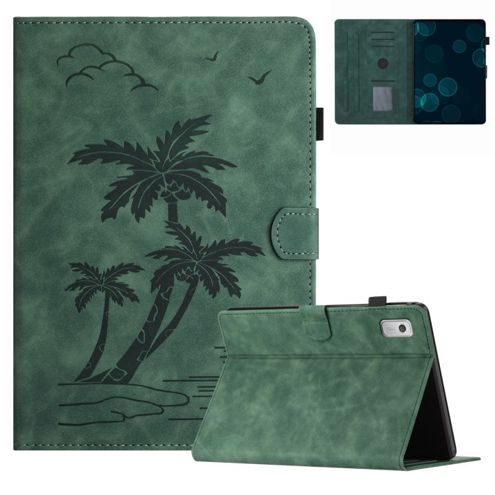 (New)Coconut%20Tree%20Embossed%20Leather%20Case%20For%20Lenovo%20Tab%20M9%20TB-310FU%20-%20Image%209