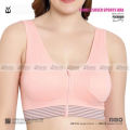 LeeWear Women's Light-Support Seamless Zip-Front Sports Bra 04-05-10BR22102. 