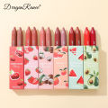 Dragon Ranee 2pcs/set Moisturising Crayon Lipstick Pencil Long Lasting Moisturising Lip Liner Solid Fruit Lip Nectar.