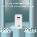 120W USB Charger Fast Charging QC3.0 USB C Cable Type C Cable Mobile Phone Chargers For Huawei Samsung Xiaomi Poco Quick Charge.