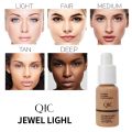 QIC Soft Matte JEWEL LIGHL Liquid Foundation Brightens Moisturizes and Controls Oil Fit Wheat Makeup BB Cream Concealer Cream.