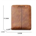 SHABILI PU Leather Fashionable Short Wallet Classic Explosive Large-capacity Zipper Multi-card Business Short Wallet. 