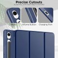Robustrion Cover for Samsung Tab S9 11 inch/Tab S9 FE Cover Case 10.9 inch, Flip Case Cover with [S Pen Holder] for Samsung Galaxy Tab S9 Tablet/Tab S9 FE Tablet Cover [Auto Sleep Wake] - Black/Blue. 