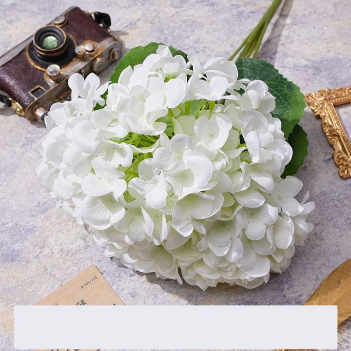 Large Size 5 Heads Artificial Hydrangea Simulated Silk Decorative Fake