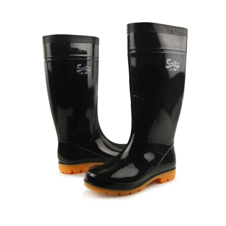 Three%20Resistance915Thigh%20Highs,%20Black%20Men's%20Rain%20Boots%20Tendon%20Bottom%20Non-Slip%20Acid%20and%20Alkali%20Resistant%20Labor%20Protection%20Large%20Size%20Rubber%20Shoes%20-%20Image%207
