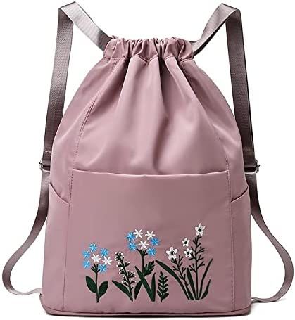 JAKEJAY%20Sports%20Bags%20Women's%20Gym%20Drawstring%20Folding%20Large%20Water%20Pool%20Swimming%20Yoga%20Travel%20Training%20Bolsas%20for%20Men's%20Waterproof%20Backpack%20(Color%20:%20Pink%201%20-%20Image%207