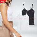 Women's Cotton Scoop Neck Camisole Non Adjustable Spaghetti Strap Tank Top From Levin.