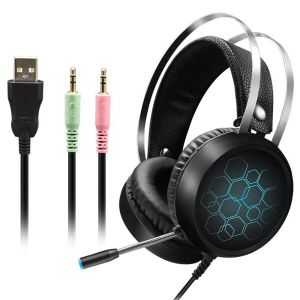 Bilashmart 【FUPANG】Headset for PS4, PC, Xbox Controller with Surround Sound,Noise-Cancelling Long Wheat