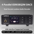 Lossless HIFI Audio Decoder 4pcs ES9038Q2M DAC DSD256 384KHz Lossless Decoding Music Player QCC5171 Bluetooth 5.3 AMANERO Module. 