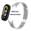 Xiaomi Mi Band 9, Mi Band 8 Bracelet Wristband Belt Stainless Steel Metal Strap Replacement Wrist Strap. 