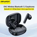 Awei T36PRO ENC Bluetooth Earphones V5.3 Wireless Sports Headphones Hifi Stereo TWS Gaming Earbuds Headset Gamer With Dual Mic.