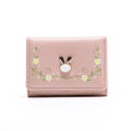 Multi-Slot Cute Bunny Wallet Functional Three Fold Lady Wallet Cartoon Rabbit Card Bag Cartoon Three Fold Wallet for Student Accessory Money Clip Casual Use Gift Item Daily Carry. 