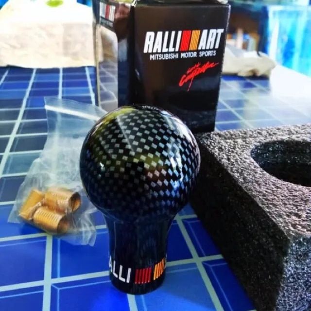 Ralliart%20Carbon%20Look%20Manual%20Transmission%20Gear%20Shift%20Knob%20Shifter%20Lever%20Head%20For%20Mitsubishi-black%20-%20Image%202