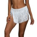 Crochet Beach Skirt Cover Up for Women Sexy Tassels Maxi Mini Skirts Bikini Knit Summer Beach Cover-Ups Swimwear Bottom.