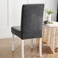 Jacquard Chair Cover for Dining Room Stretch Jacquard Dining Chair Cover Slipcover Elastic Spandex Kitchen Chair Cover. 