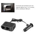【FUPANG】In-car USB & 2 Sockets Splitter 12V/24V Car Charger - black. 