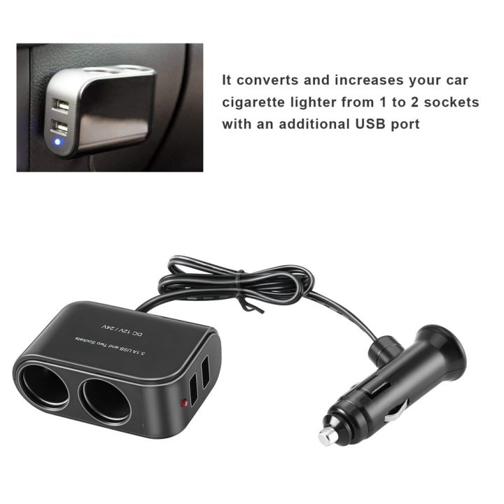 %E3%80%90FUPANG%E3%80%91In-car%20USB%20&%202%20Sockets%20Splitter%2012V/24V%20Car%20Charger%20-%20black%20-%20Image%208