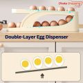 Double-Layer Egg Dispenser Automatic Roll-Down Egg Storage Rack Slide Egg Carton Refrigerator Egg Basket Kitchen Countertop Egg Holder  -  Food Storage & Dispensers -  Lifestyle Mall. 