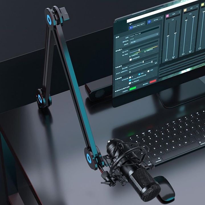 HIVE%20Multi-Functional%20Desk%20Setup%20Stand%20%E2%80%93%20Foldable%20Heavy%20Duty%20Microphone%20Arm%20Stand%20-%20Image%203