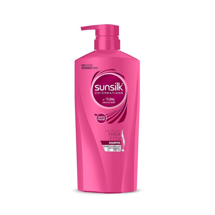 Sunsilk Thick & Long Pink Shampoo - 600ml (Made In Thiland)