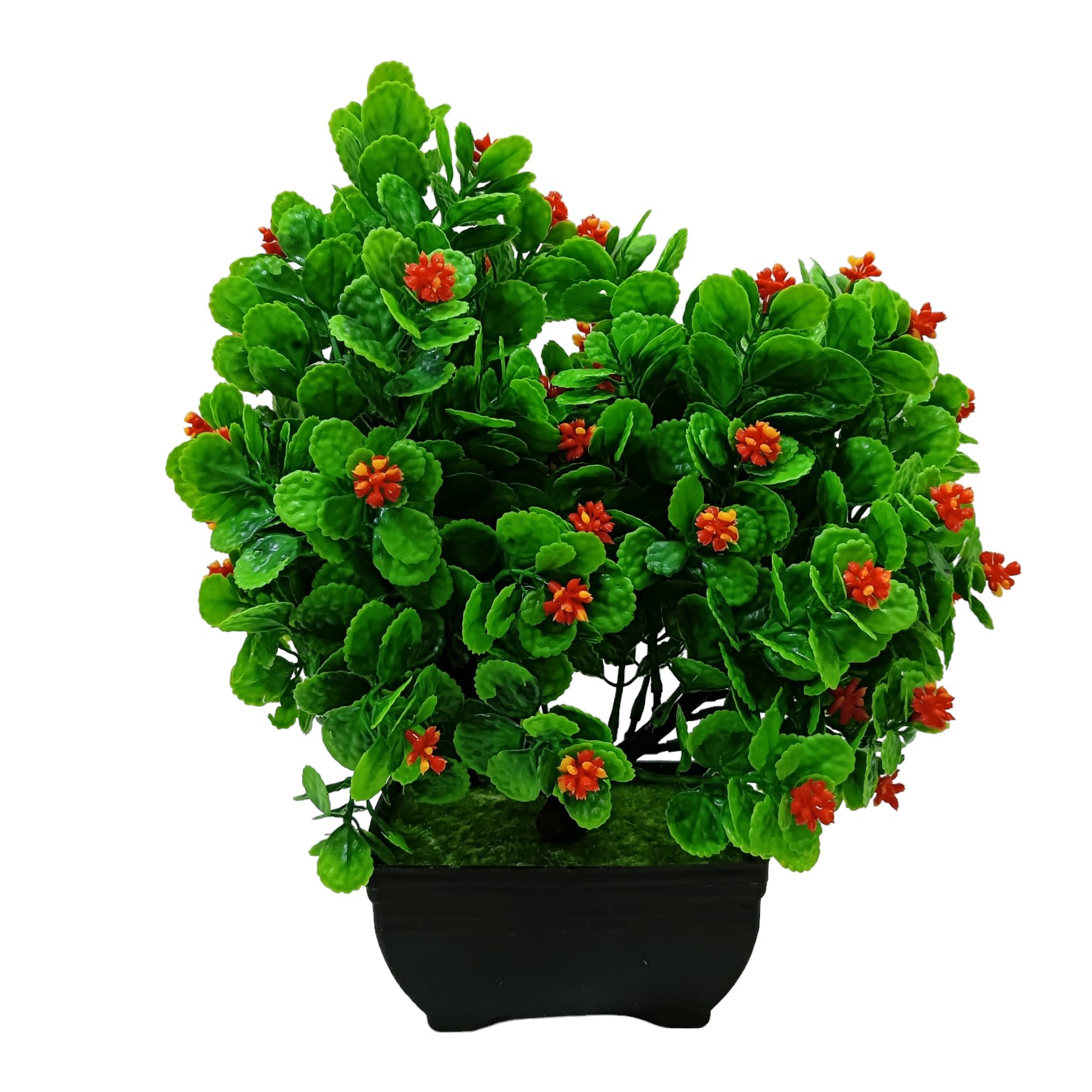 1 Pc New Green Mini Artificial Flower Tree Minicape with Plastic Tob for Restaurant Home Table Bonsai Décor, Multiple Colors