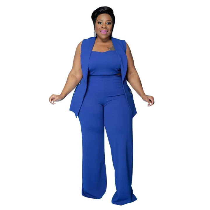 Pure%20color%20slim%20plus%20size%20women%20set%20%20OL%20three-piece%20summer%20suit%20straight%20loose%20long%20pants%20outfit%20trendy%20wholesale%20drop%20sping%20-%20Image%203