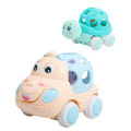 3pcs Baby Cars Toy For Boys Girls Cartoon Animal Inertia Car With Rattles Infant Toys For Birthday Gifts.