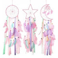 3 Pieces Dream Catcher Moon Sun Star Handmade Traditional Design Dreamcatcher For Wall Hanging Home Decoration. 