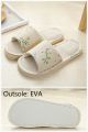 Women Casual Floral Indoor Home Slippers Flower Soft Slippers Spring Autumn Flip Flops Female Linen Slides Slippers. 