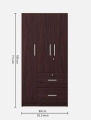 3 doors Partex MDF Laminated Board Compact Almirah with 2 drawer and clothes storage hanger shelf and cloths storage box shelve by Nice shop 3 Doors Wardrobes Almirah 72/36. 