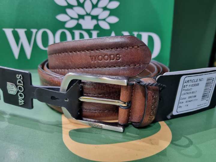 Woodland Leather Belt - BT 1103008 Brown