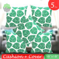 Cotton Cover with Cushion, Green, (18"x18")_Set of 5. 