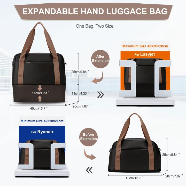 Cabin%20Bag%2040x20x25%20Ryanair,%2045x36x20%20Large%20Maximum%20Hand%20Luggage%20for%20Men%20and%20Women,%20Sports%20Tote%20Weekender%20Bag,%20Travel%20Duffel%20Bag%20-%20Image%203