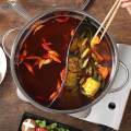 Hot Pot Cooking Pot Cookware Dual Sided Soup Stockpot Hot Pot Cookware Ramen Cooker for 32cm. 