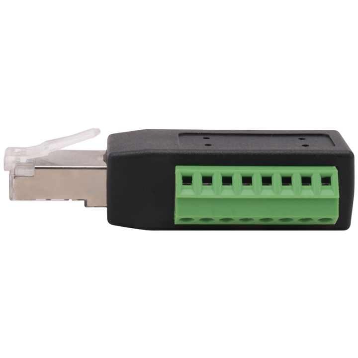 RJ45 Screw Terminal Connector RJ45 Solderless Male Plug to 8-Pin ...